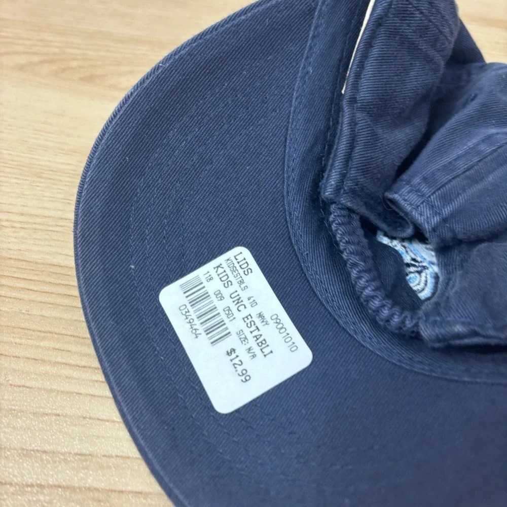 Vintage North Carolina Tar Heels Hat Cap Kids Blue‎ Stretch Band